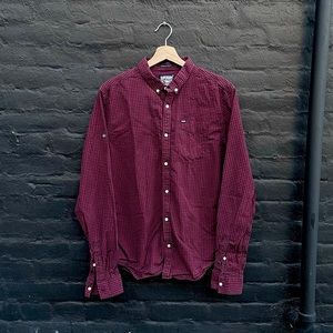 Superdry Men’s Ultimate Oxford Shirt, Red Check XL